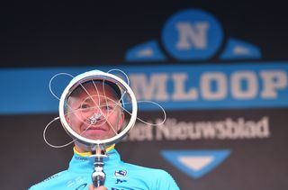 Michael Valgren (Astana) gets the Omloop Het Nieuwsblad Elite trophy