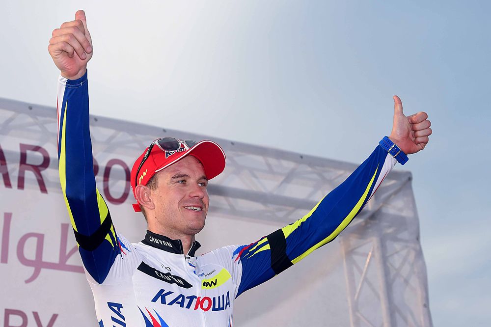 Alexander Kristoff (Katusha) takes his third stage win at the Tour of Qatar