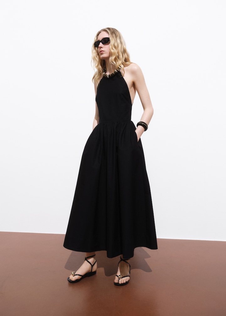 MANGO, Halter Dress With Crossed Back