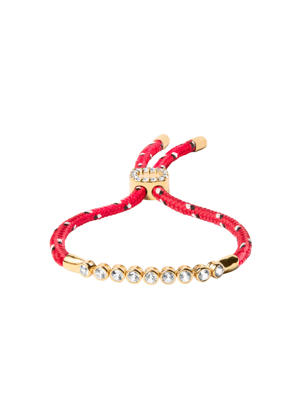 James Bezel Rouge Paracord Bracelet, Gold