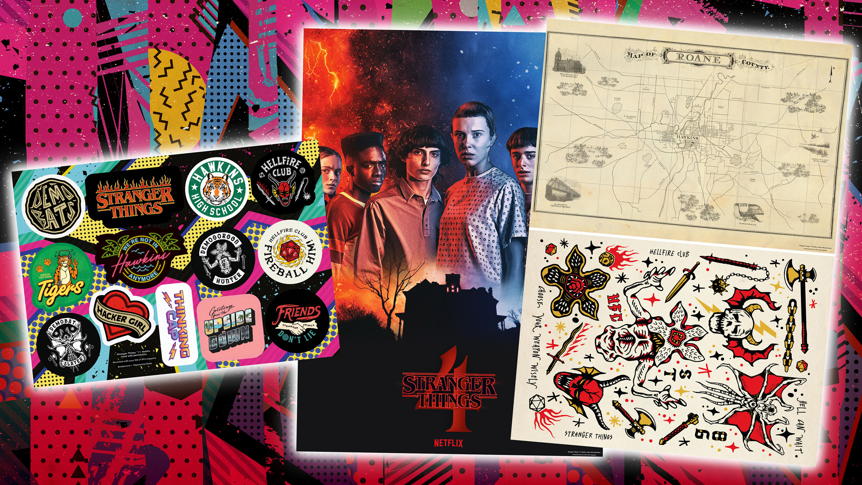 The SFX issue 352 poster and stickers.