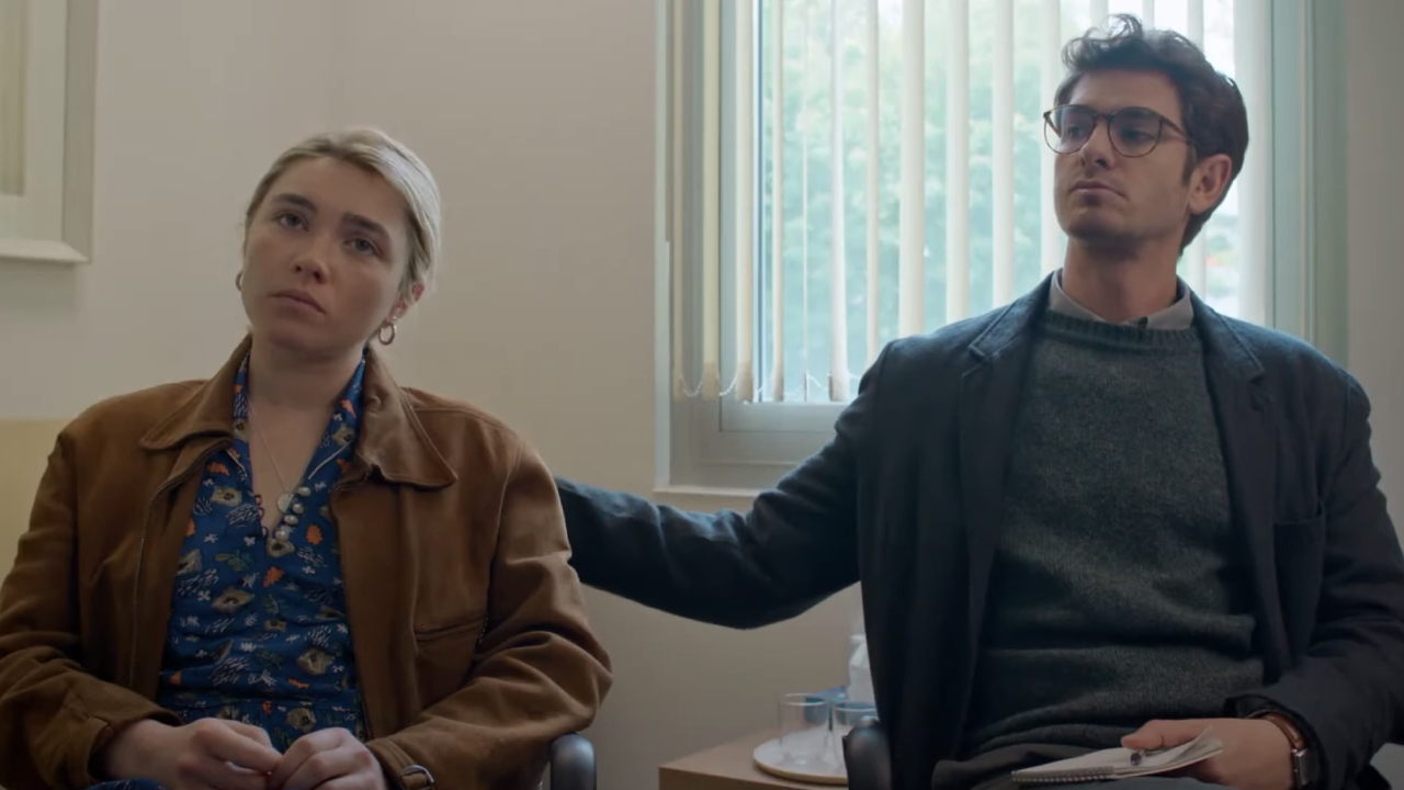 Florence Pugh and Andrew Garfield in We Live in Time.