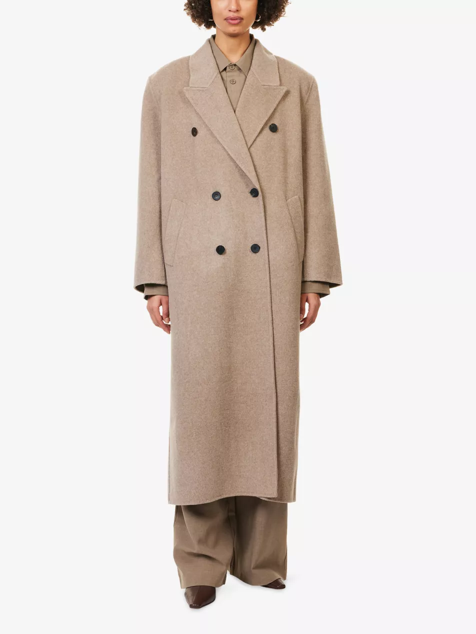 Gaia Double-Breasted Wool-Blend Coat - Xxs