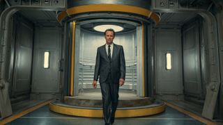 Cooper Howard (Walton Goggins) exiting a Vault lift in the Fallout TV Show