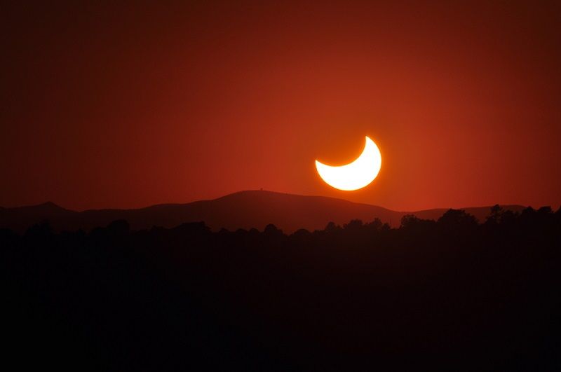 A solar eclipse.