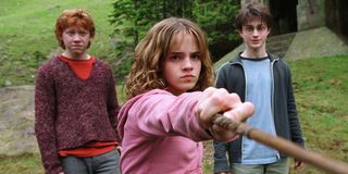 Rupert Grint, Emma Watson, and Daniel Radcliffe in Harry Potter and the Prisoner of Azkaban