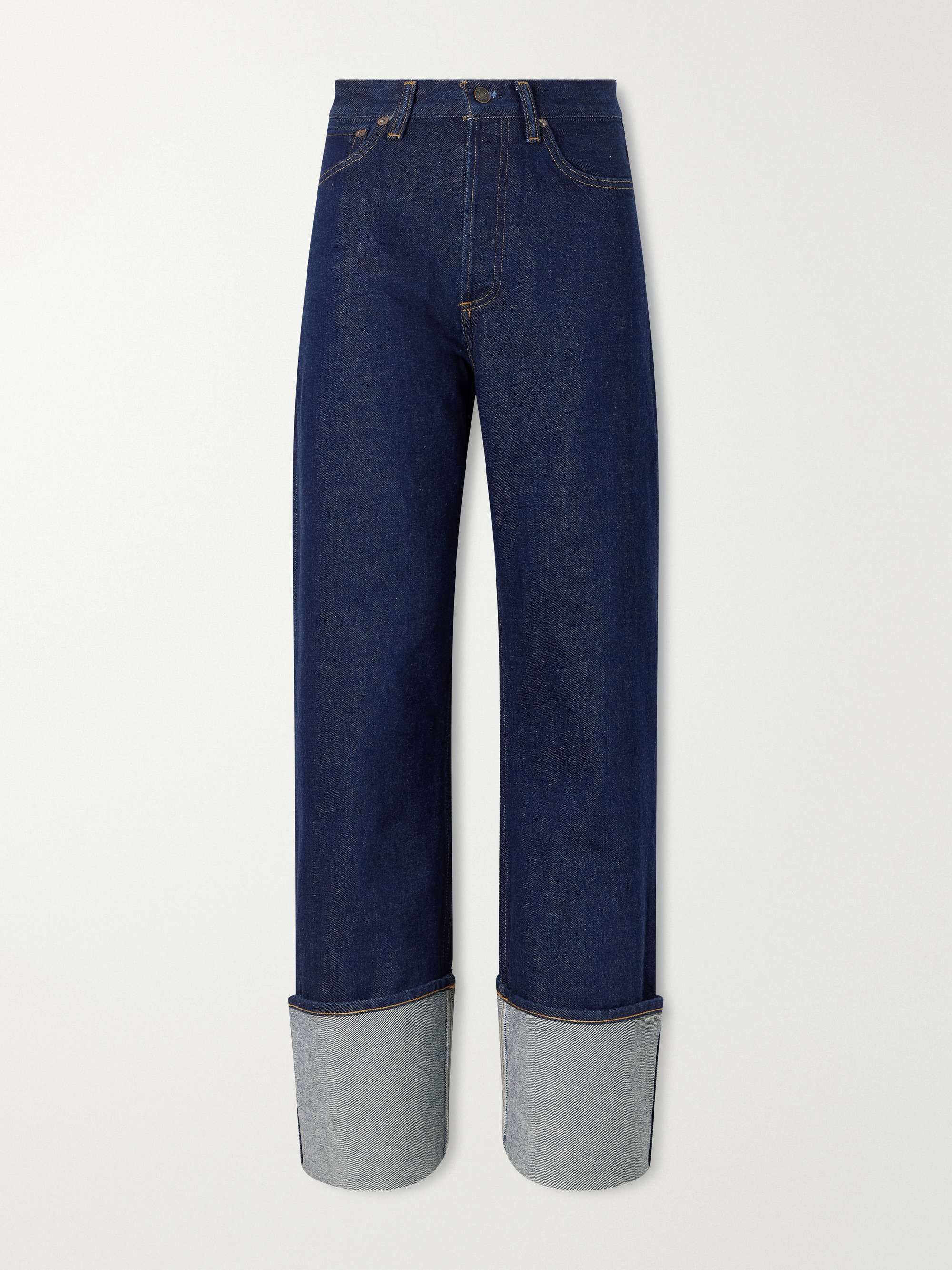Big Cuff Jean Mid-Rise Wide-Leg Jeans