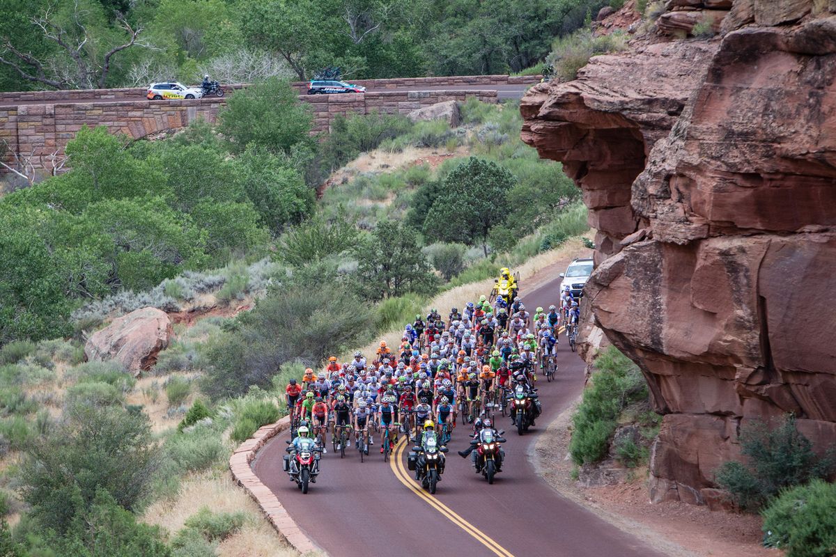 The race heads into the Zion canyons