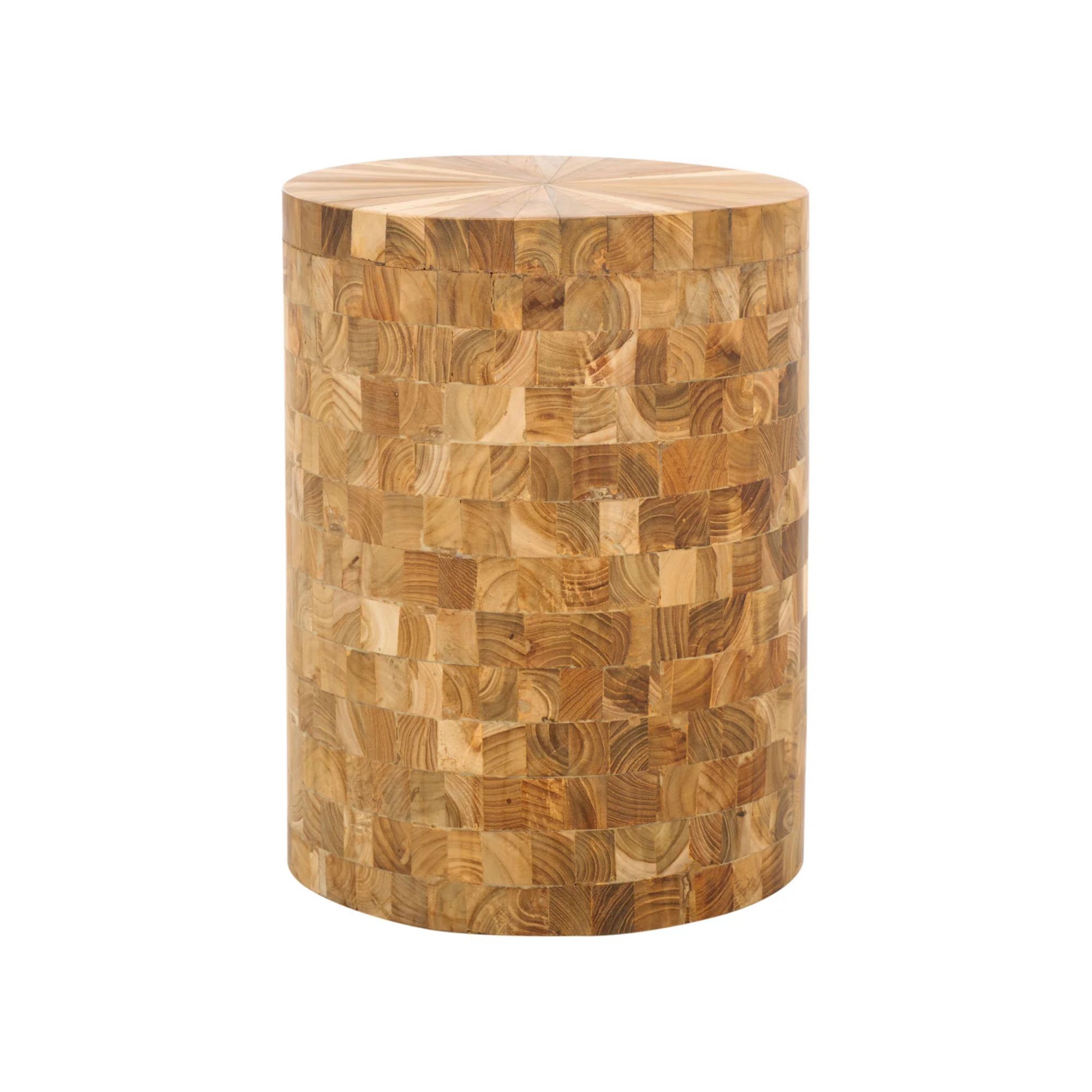 Mosaic wood stool