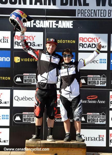 World Cup leaders: Aaron Gwin and Emmeline Ragot