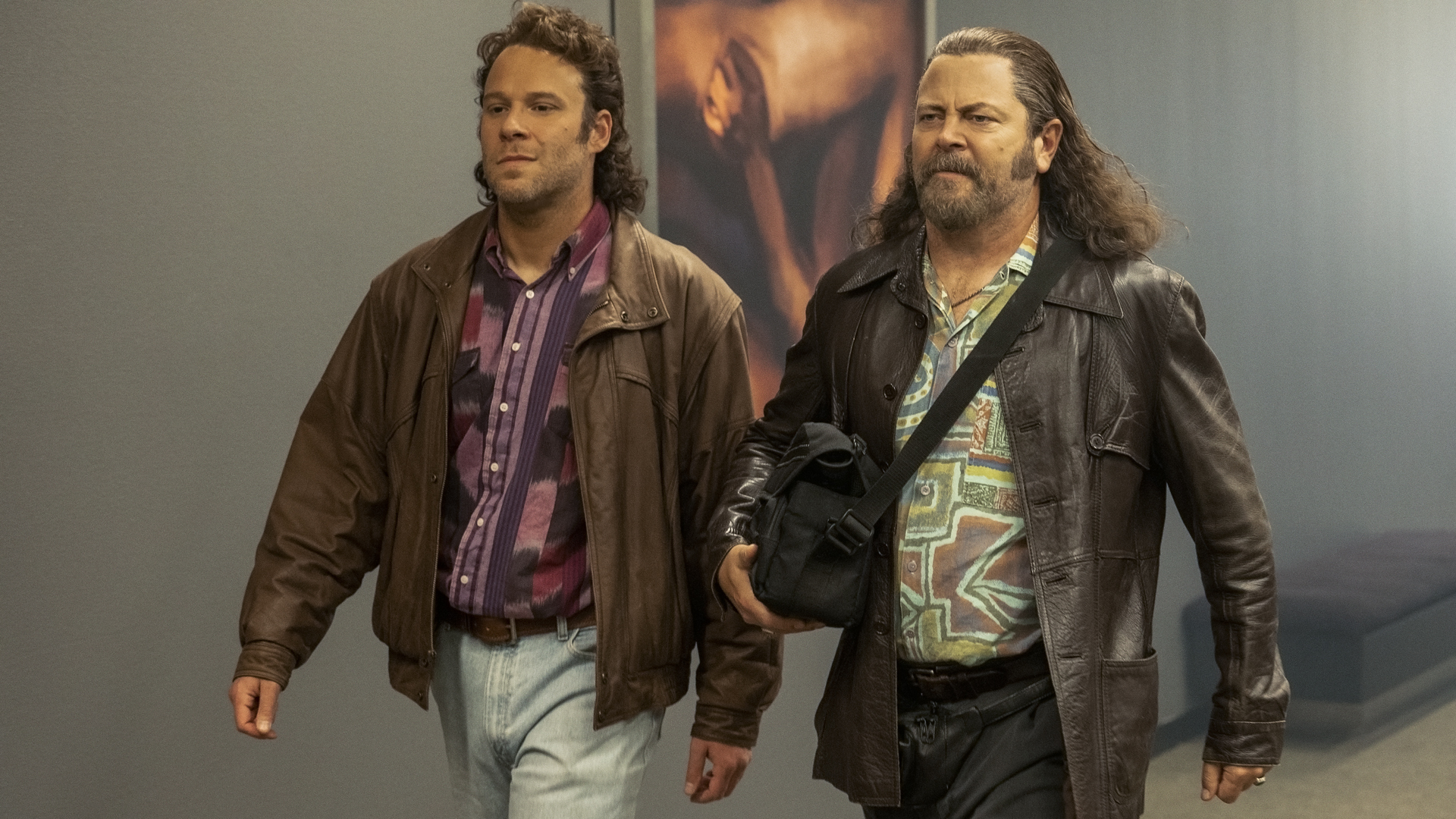 Rand Gauthier and Uncle Miltie head off to sell the sex tape in Pam and Tommy