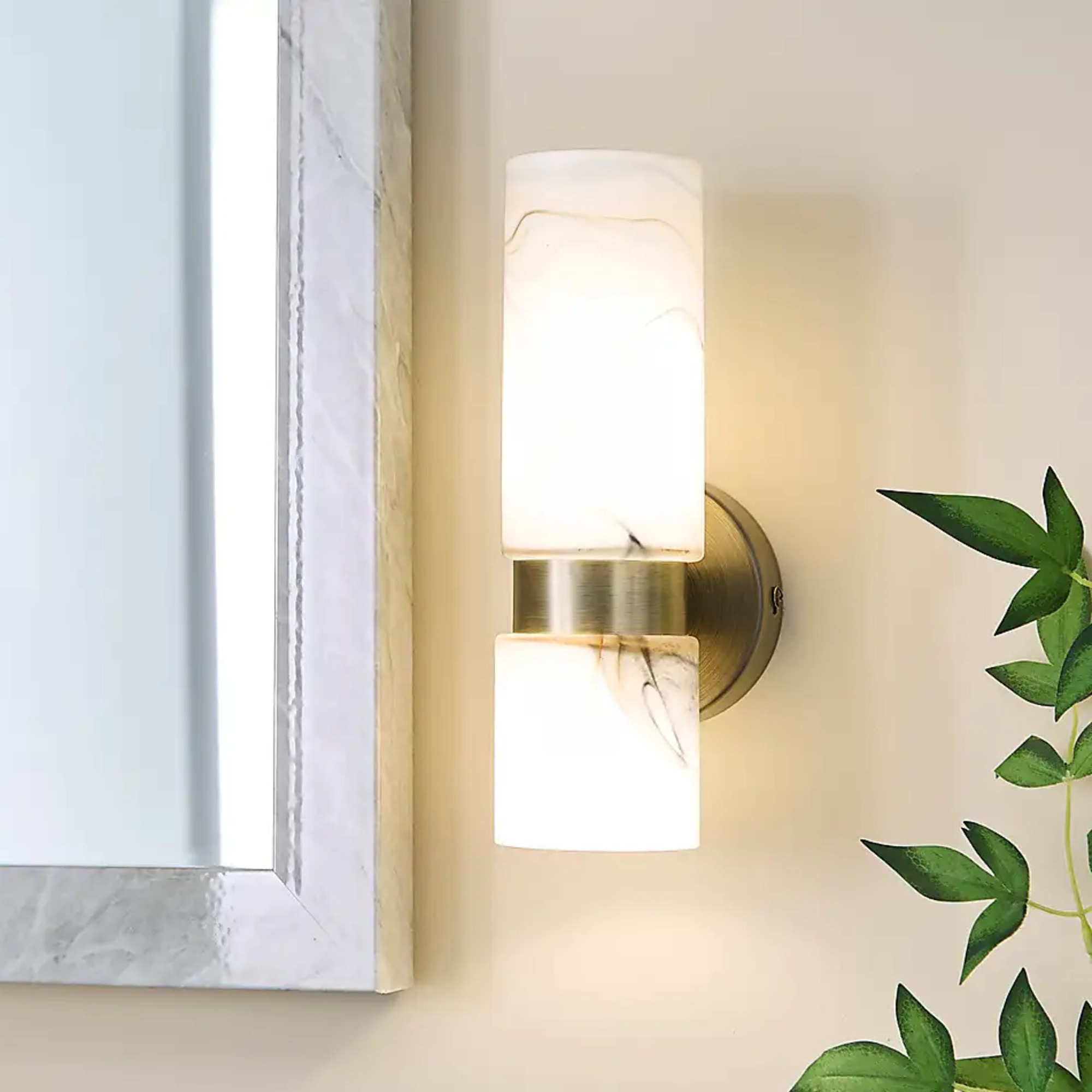 Dunelm Hotel Kimpton Alabaster Bathroom Linear Wall Light