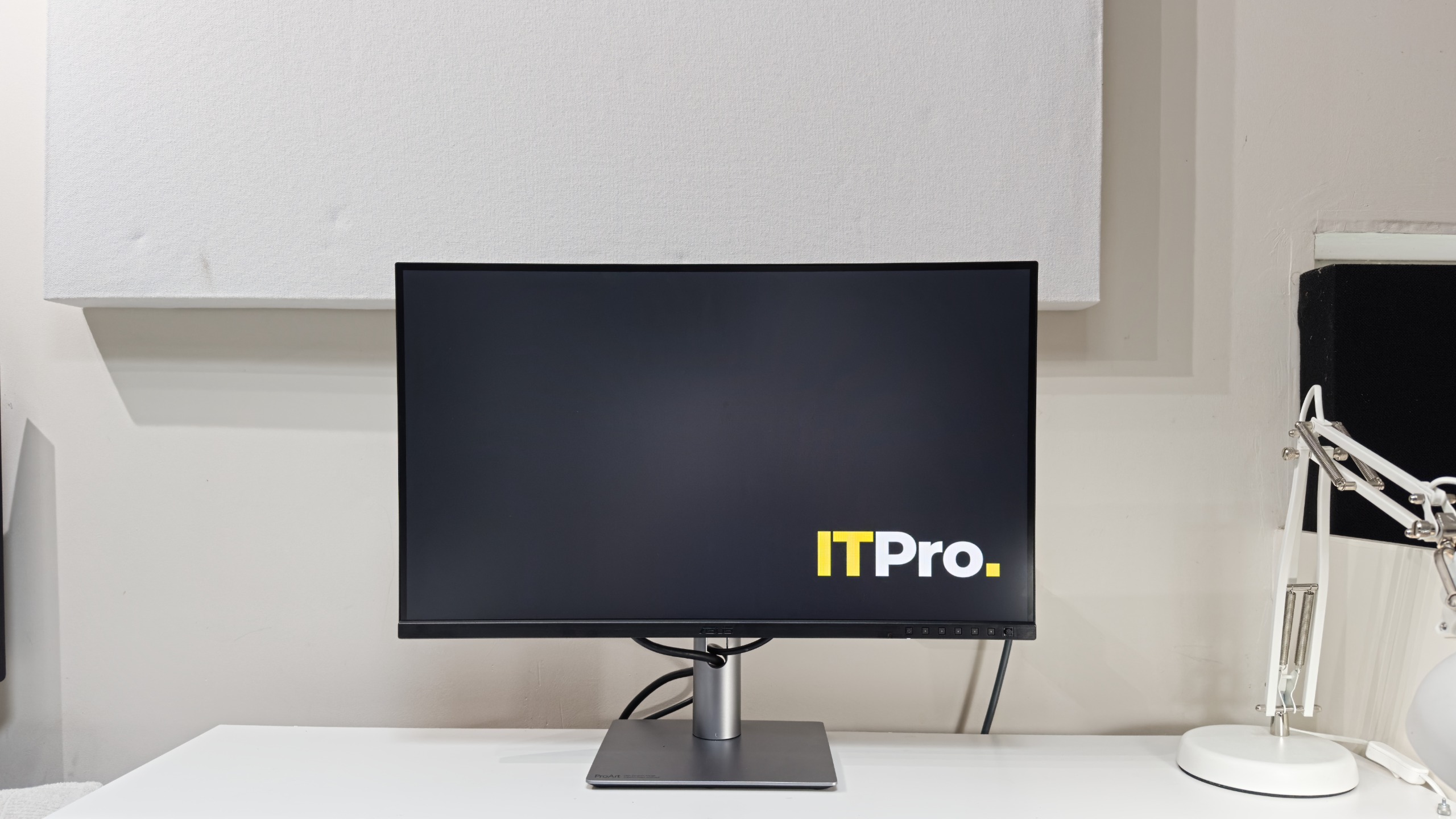The Asus ProArt PA278QGV on a desk
