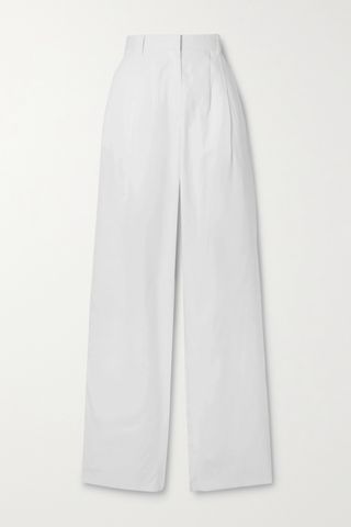 Bufus Pleated Cotton-Poplin Straight-Leg Pants