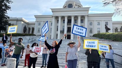 Protesters call for clemency for death row inmate Charles "Sonny" Burton in Alabama