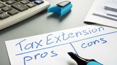 picture of a pro and con list for a tax extension