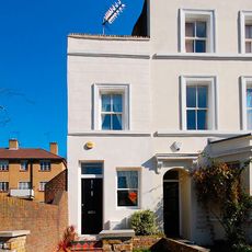 house exterior with white wall