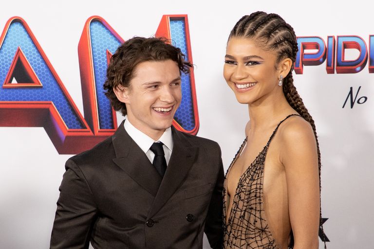 Tom Holland and Zendaya at the premiere of Spiderman: No Way Home in Los Angeles