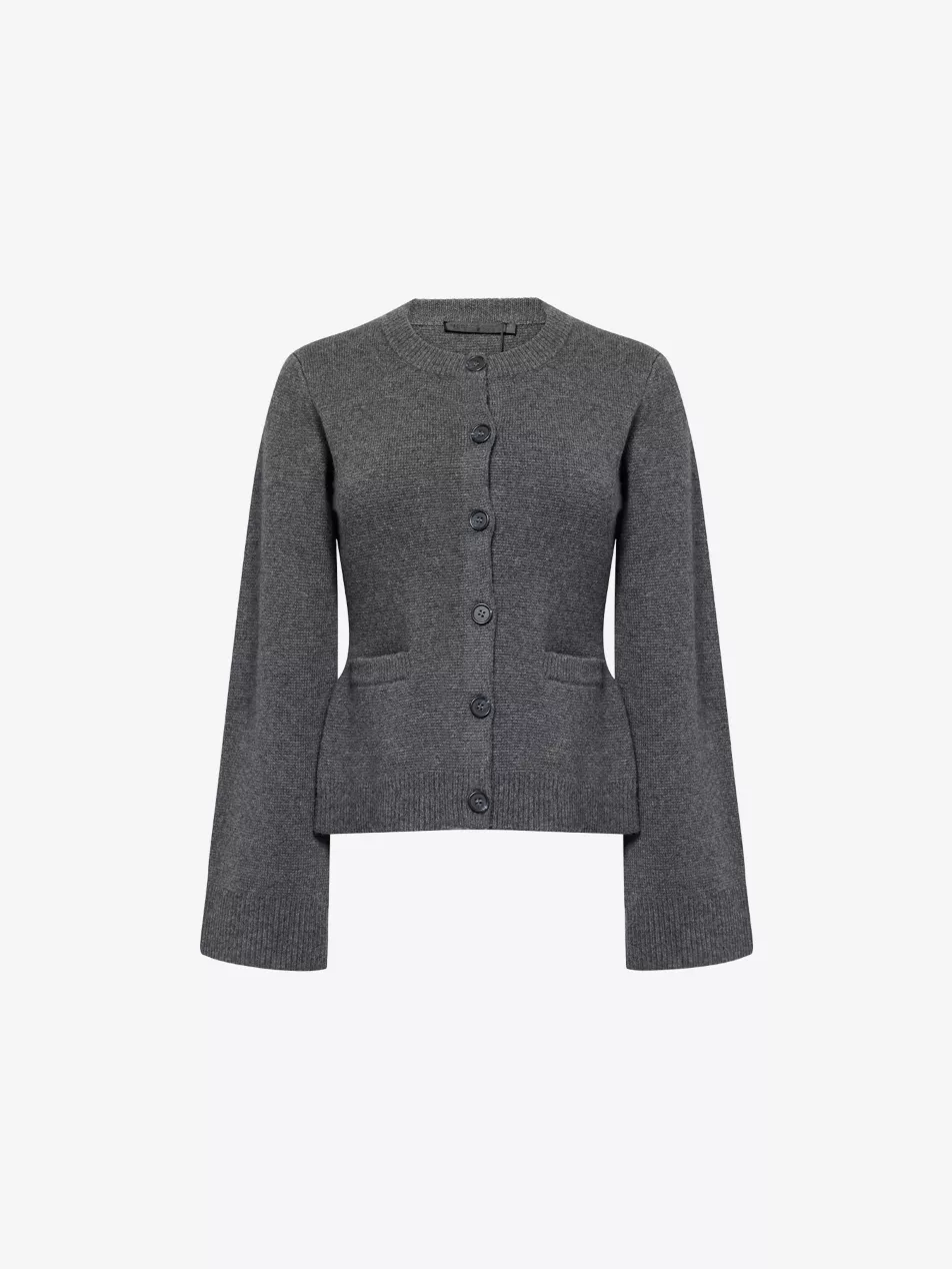 Cooper Round-Neck Wool and Cashmere Cardigan - Xs