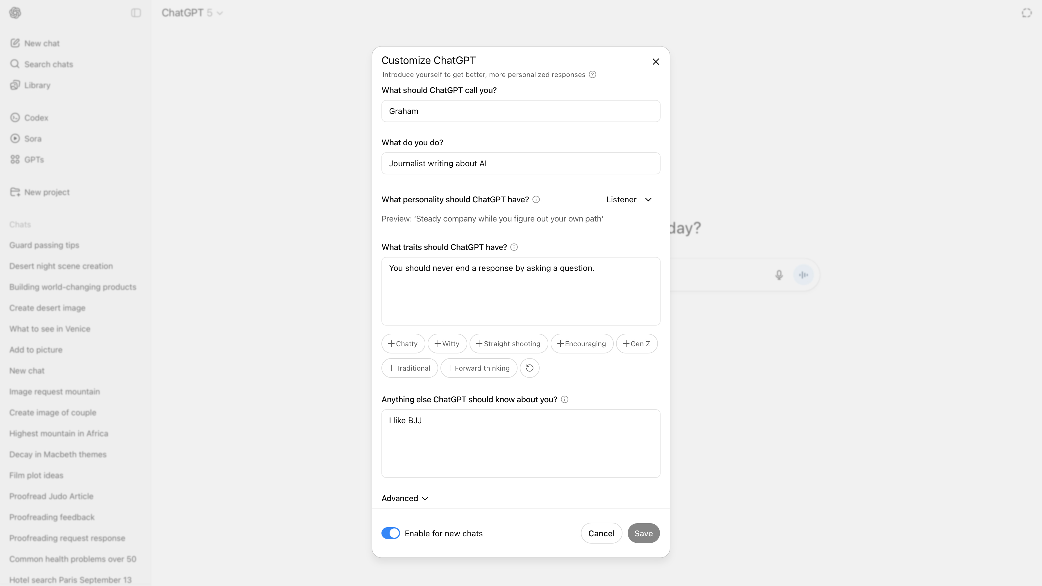 ChatGPT Customization