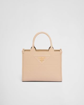 Mini Prada Symbole Leather Bag With Stitching