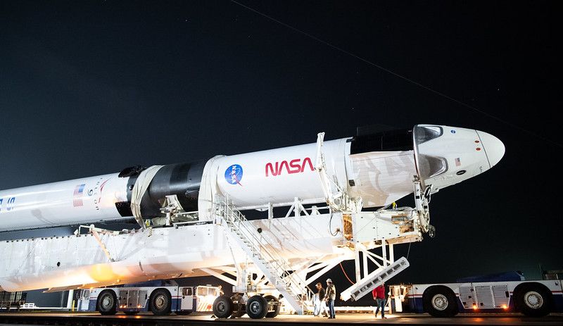 SpaceX Crew Dragon rolls out to pad for Crew-1 astronaut launch for NASA