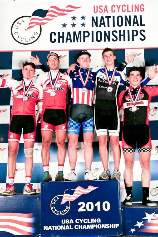 The 17-18 Junior men's podium