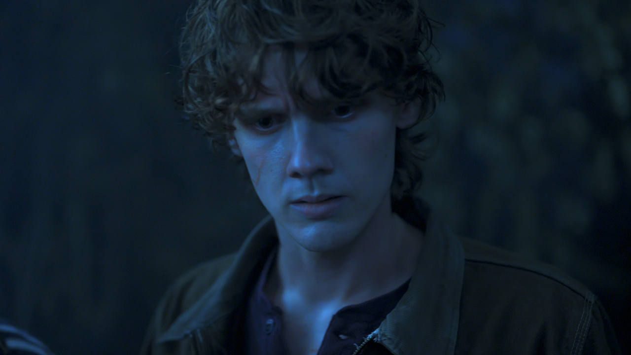 Hunter Doohan looking down in Wednesday Season 2 finale