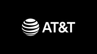 The AT&T logo on a black background