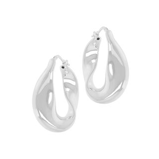 Linea by Louis Dell'Olio, Louis Dell'olio Sterling Silver Polished Fanc Yhoop Earrings