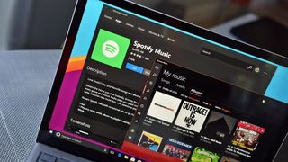 Spotify and Groove Music apps on Windows
