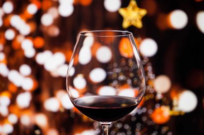 red wine in glass
