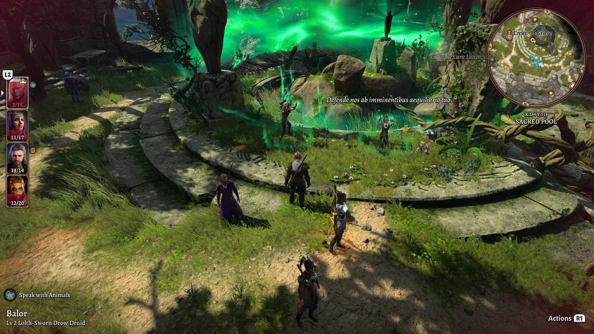 Baldur's Gate 3 screenshot showing in-game action and environments