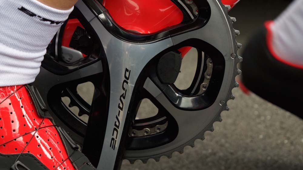 The Shimano power metre unit is discrete and charged magnetically