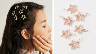 Free People star clips, scattered in hair