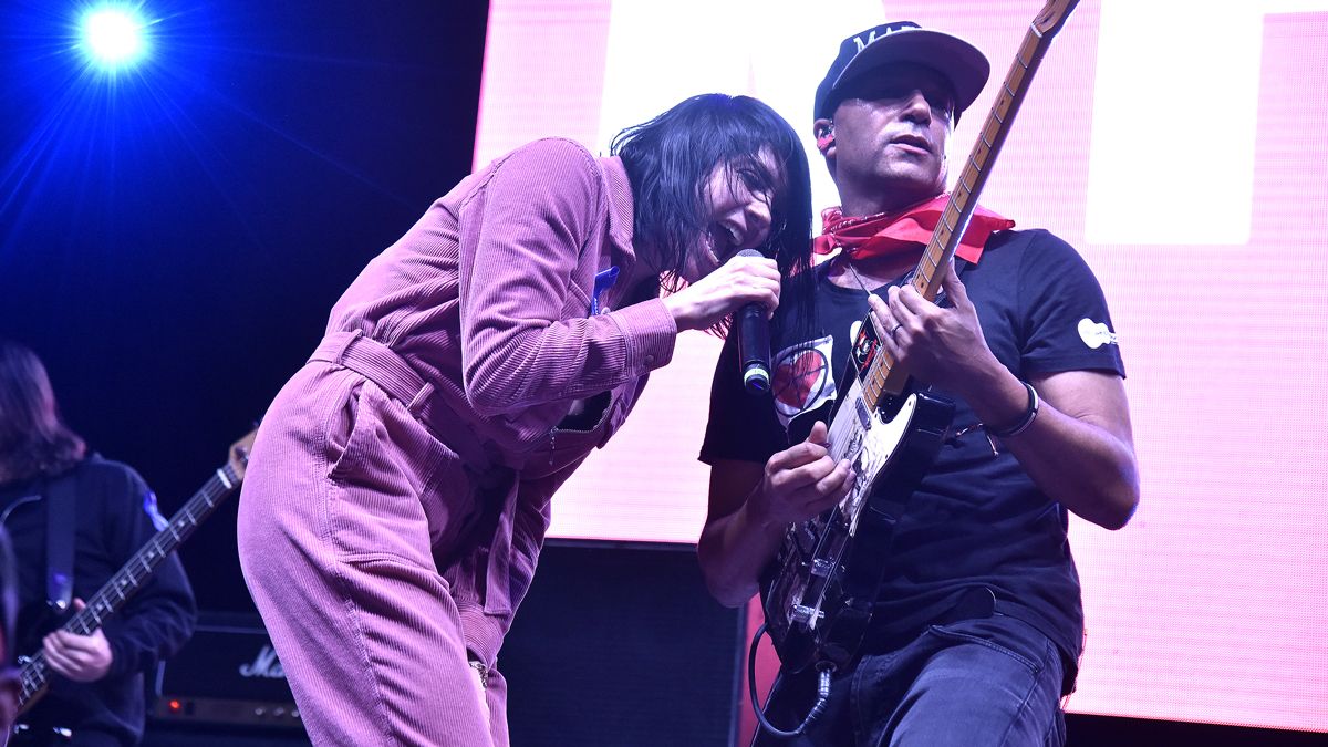 K. Flay (L) and Tom Morello perform as part of the &quot;ACLU 100 Concert&quot; during the 2019 SXSW Conference and Festival on March 09, 2019 in Austin, Texas.