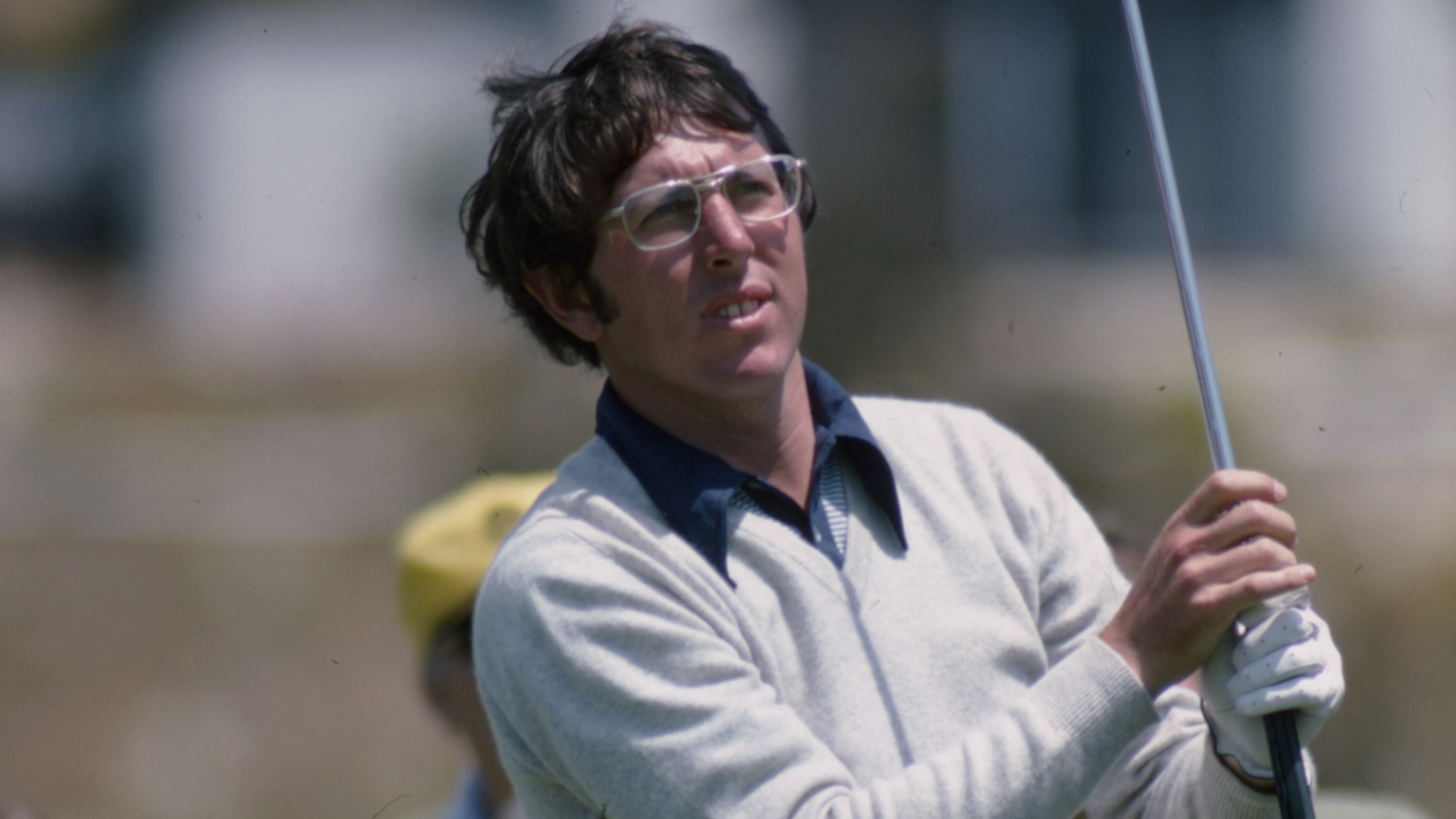 Hale Irwin takes a shot in the 1975 PGA Championship