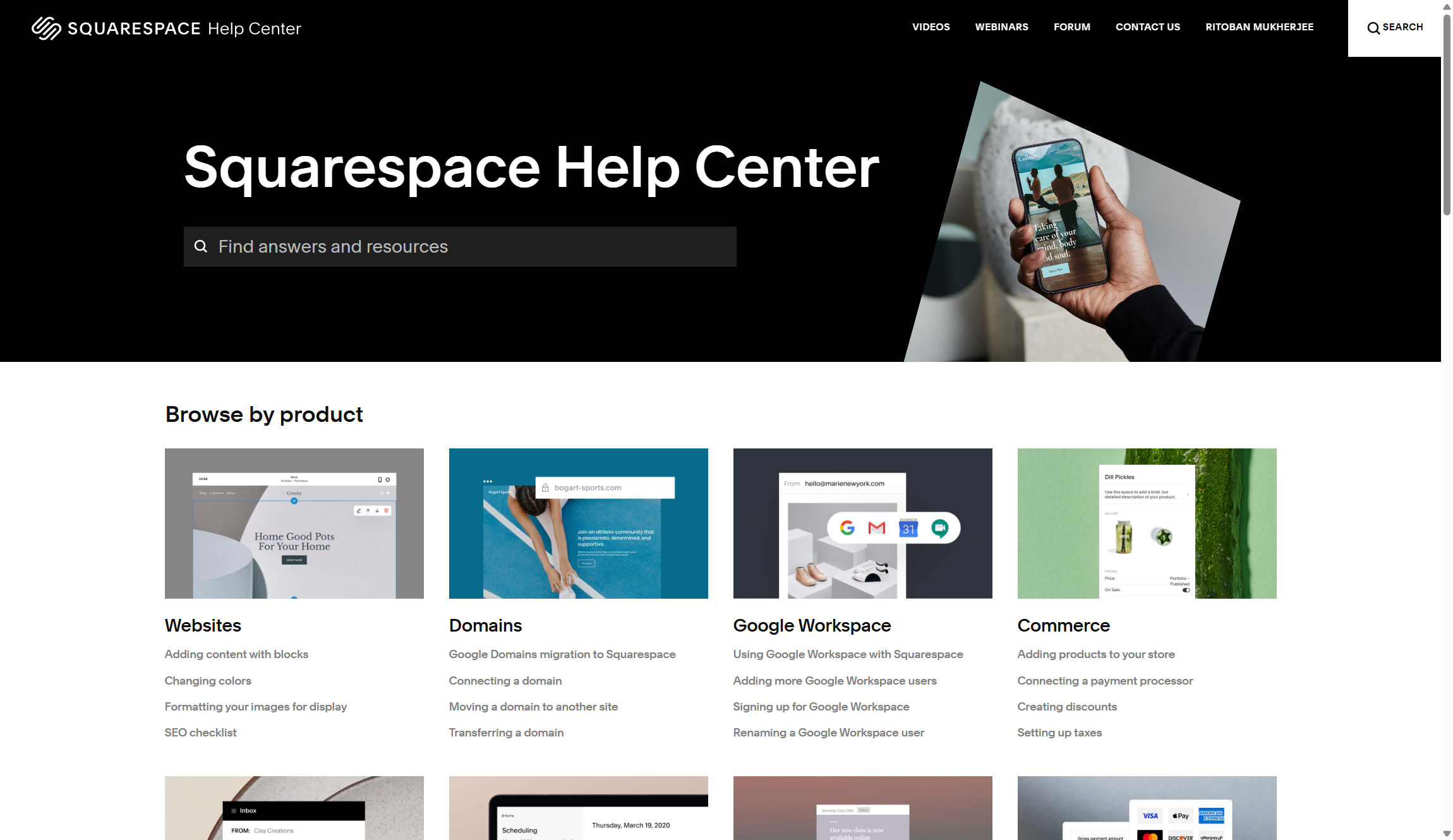 Squarespace help center