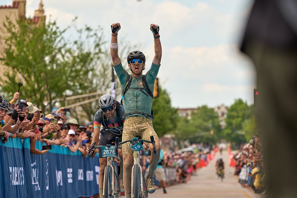 Ian Boswell beats Laurens ten Dam at Unbound Gravel