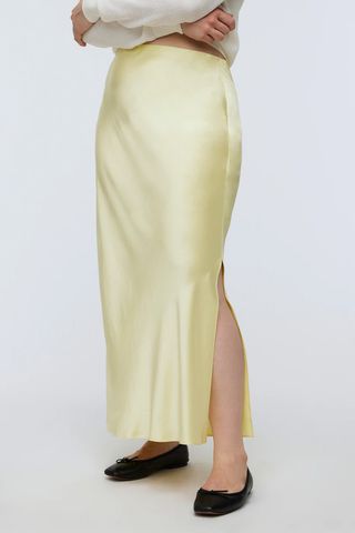 Satin Maxi Slip Skirt 