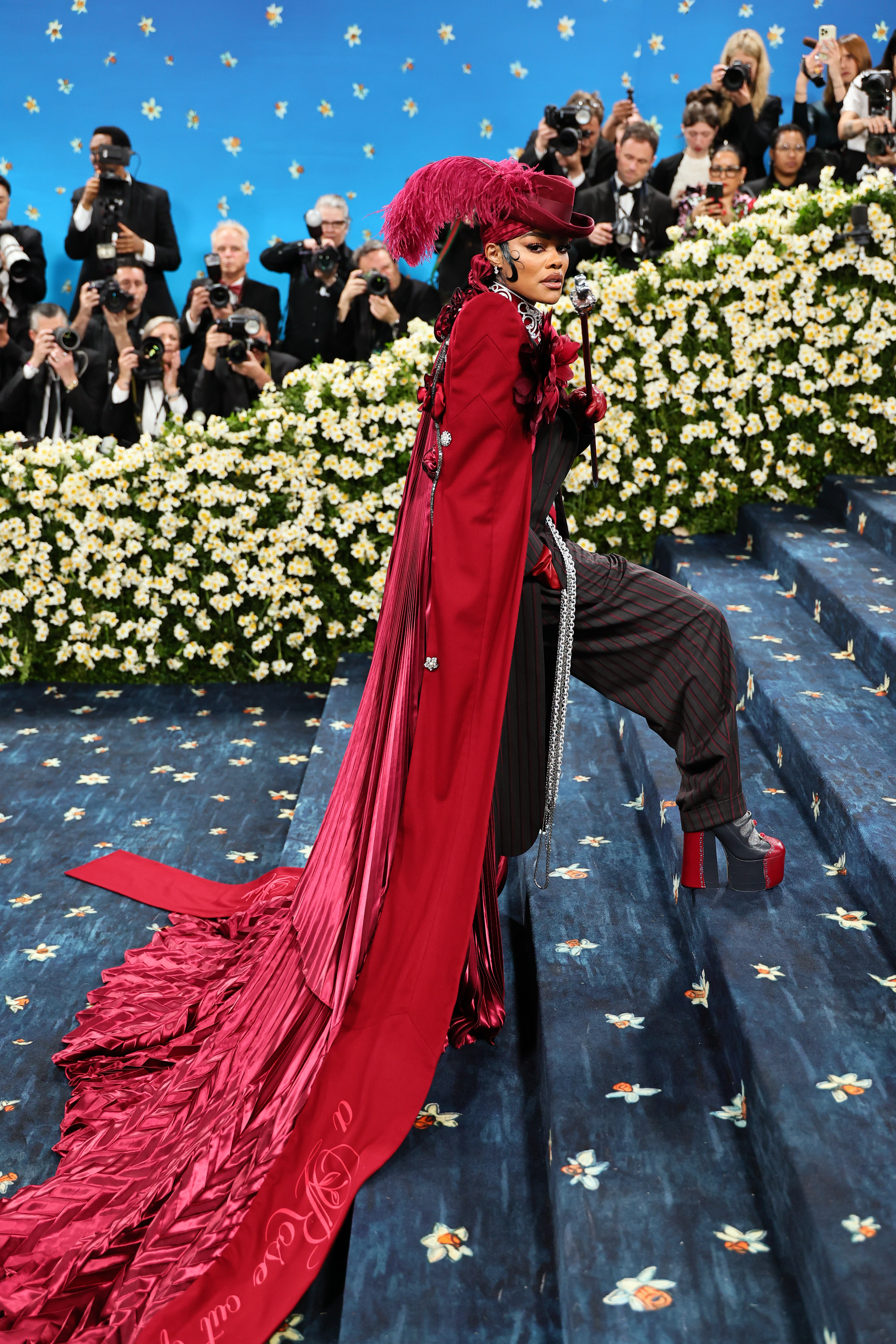 Teyana Taylor attends the 2025 Met Gala Celebrating "Superfine: Tailoring Black Style" at Metropolitan Museum of Art on May 05, 2025 in New York City.