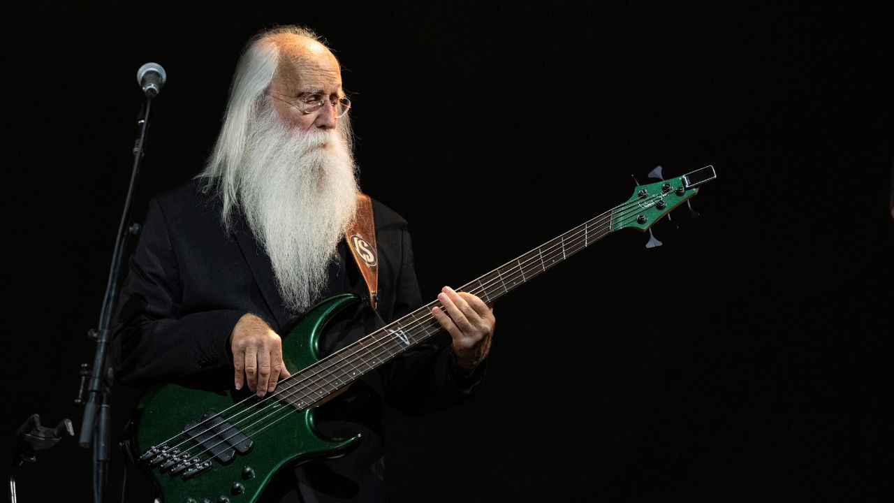 Musician Leland Sklar performs on the Palomino Stage during day 1 of Stagecoach Music Festival at Empire Polo Club on April 24, 2026 in Indio, California.