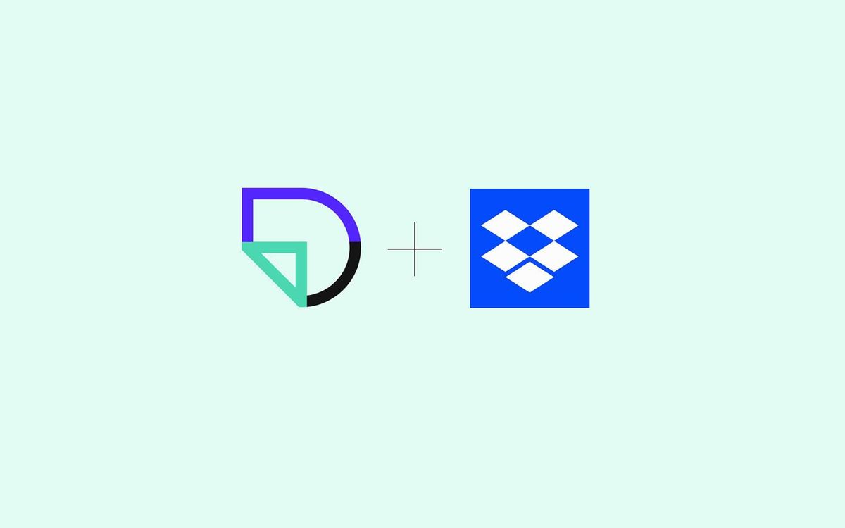 The DocSend and Dropbox logos on a green background