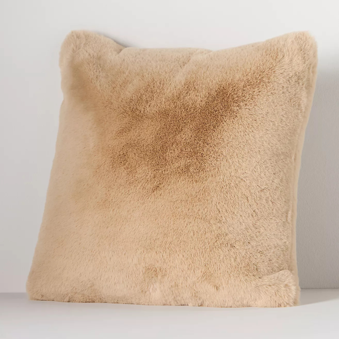 Faux sheepskin pillow