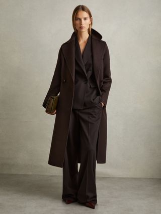 Lucia Wool Blend Double Breasted Blindseam Coat