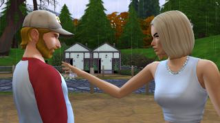 Two Sims arguing.