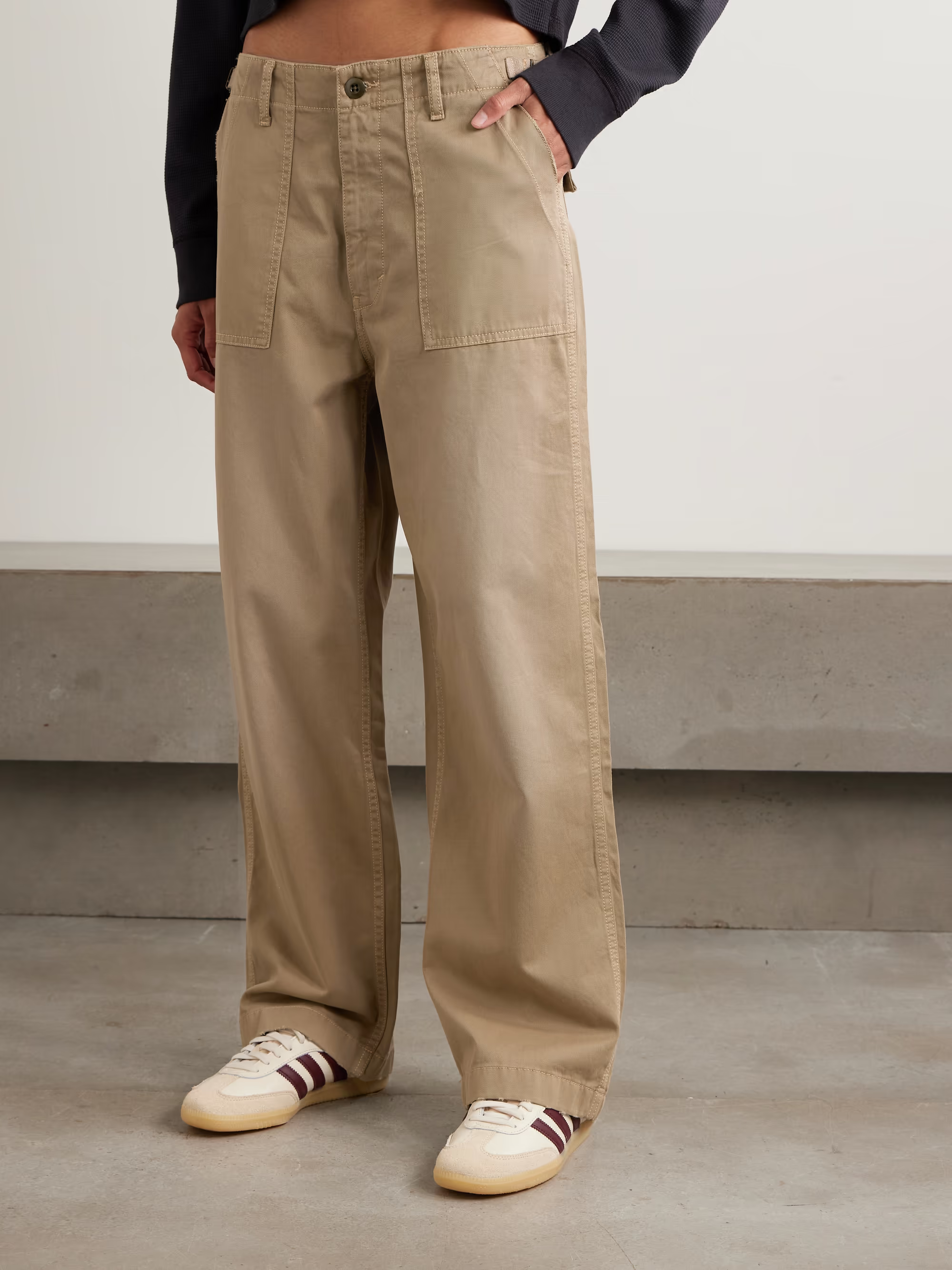 RE/DONE, The Trooper cotton wide-leg pants