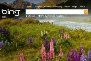 Bing home page