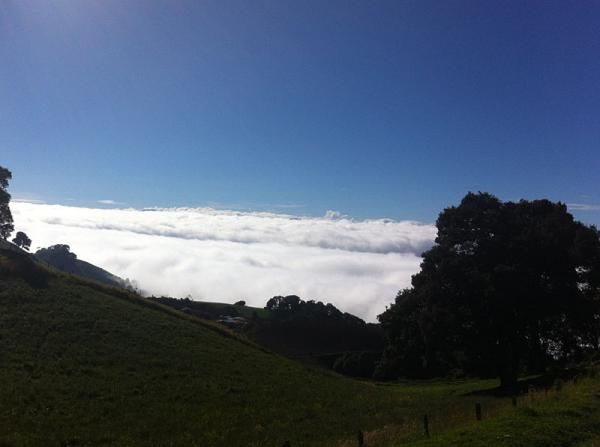 Looking down on the clouds from above