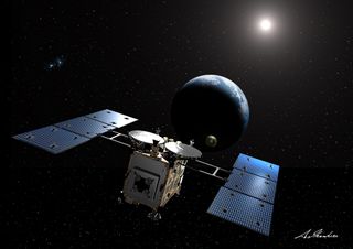 Hayabusa2 asteroid sample-return capsule illustration.